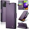 Rerzoiro Cover per Samsung Galaxy A52 Custodia Portafoglio [Blocco RFID] Premium Pelle PU Wallet Case Flip Libro con Porta Carte Slot Supporto Flip Case per Samsung Galaxy A52 (5G/4G)/A52s 5G, Viola
