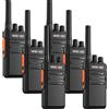 HESENATE HT66 Ricetrasmettitori Radiocomunicazione PMR446 Walkie Talkie Senza Licenza a Lunga Portata Professionale Walky Talky 16 Canali Radio Portatile Woki Toki con Caricatore USB C (Nero, 6 Pezzi)