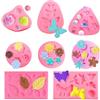 Gurxi 8 pezzi 3D Stampo Silicone Fiori Rose Stampi in Silicone per Pasta di Zucchero Stampo Fiore Silicone Stampi per Candele in Silicone Forme in Silicone per Dolci Stampo al Cioccolato