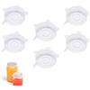 Yitobici Coperchio in silicone, coperchio in silicone elastico, coperchio in silicone estensibile, per barattoli di gastronomia, ciotole, tazze, frutta, trasparente, 6,5 cm, 6 pezzi