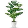 Der Rose Piante finte di Monstera, alte 71 cm, in vaso bianco, per interni, decorazione per casa, ufficio, soggiorno