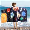 WERNNSAI Telo mare Pianeta - 76 x 150 cm Poliestere Asciugamani da Campeggio per Ragazzi Bambini ad Ultra Assorbente Coperta da Spiaggia Piscina Viaggio Bagno Doccia Asciugamano
