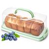 Ohuhu Porta Torte Rettangolare con Coperchio, Porta Torte Rotondo Portatile per Pane Rettangolare da 33 x 13 x 9,5 cm, Portatorta Ottimo Regalo per Le Donne