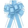 QUARKZMAN 5pz 15cm Fiocchi Regalo Tirante Grande in Organza Fiocco Confezioni Regalo Nastro per Cesti Auto Matrimonio Regali Fiocco di Natale, Azzurro