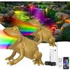 OSREE Luci per Laghetto Sommerse con Controllo APP, 6W Faretti per Laghetto IP68 Impermeabile, Luci per Laghetto con 12V Trasformatore e Timer per Fontana Giardino Cascate Marrone sabbia Set 2