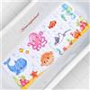 Secopad Tappetino da bagno per bambini antiscivolo, 101,6 x 40,6 cm, grande, antiscivolo, con fori di scarico e ventose (Pink Octopus)