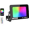 YOJZMA 1 confezione da 30W Faretto LED per esterni con spina, Intelligente RGB fai da te Scene Illuminazione paesaggistica con cambio colore con controllo APP, IP66 Impermeabile per giardini Cortili