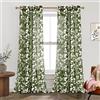 MRTREES Tende Trasparenti in Voile Verde Oliva con Stampa di Foglie per Interni Soggiorno Salotto Bellissime Moderne 2 Pezzi, 140x225 CM, Tenda con Occhielli per Casa Camera da Letto