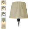 Beaeet Lampada da bottiglia LED da tavolo senza fili, con touch dimmerabile a 3 colori, ricaricabile USB-C, per camera da letto, terrazza, feste o campeggio - Beige chiaro