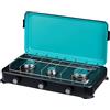INTEC - Piano cottura a gas portatile 3 fuochi 3000W Fornello gas butano/propano Bruciatori in acciaio inox Coperchio rimovibile