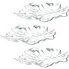 Ideen mit Herz Ciotole in vetro a forma di foglia, decorazione, ciotola decorativa, da portata, decorazione da tavolo, 23 cm x 20 cm x 3,5 cm, 3 pezzi