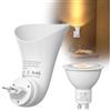 PATIKIL G9 Luce Base Presa Kit, 4 Set Ceramica Lampada Supporto Base con Presa oring Rimozione Strumento, Bianco