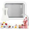 Shyllin Macchina per il Gelato, Rolled Ice Cream Maker, Piastra gelato roll, piatto freddo istantaneo con 2 raschietti, ideale per gelato morbido, gelato, frutta, frullati, frullato (White, 1)