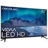 Cecotec Smart TV - Televisore LED da 32 Pollici Risoluzione HD - A5 Series ALH50032. Smart TV VIDAA, Sistema Dolby Audio, WiFi Integrato, Uscita per Cuffie, Chromecast, 3 HDMI e 2 USB