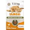 IAMS Cibo per gatti senza cereali con pollo - Alimenti secco per gatti adulti da 1 anno, 7,5 kg