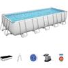 Bestway 5611Z Piscina Fuori Terra Power Steel Rettangolare da 640x274x132 cm