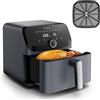 Moulinex Easy Fry Mega, Friggitrice ad Aria Versatile 7,5L/2kg per 8 Persone, 1700-2020W, Capacità Extra-Large, 9 Programmi di Cottura, Esperienza Personalizzata con My Moulinex, EZ855B