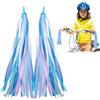 Simsky 2 Paia di Nappe per Bicicletta per Bambini, Nastri Colorati per Manubrio della Bicicletta, Nappe Colorate per Raggi della Bicicletta per Tutti i Tipi di Bici per Bambini