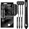 Harrows Set di freccette con punta in acciaio al tungsteno al 90% Harrows SUPERGRIP BLACK EDITION. Disponibile in 21g, 22g, 23g, 24g, 25g, 26g, 28g e 30g - Include aste Supergrip e alette Supergrip (21g)
