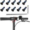 Kiuiom Viti di Fissaggio per Monopattino Elettrico, Scooter Fronte Viti Accessori, Viti per Scooter Elettrico, 10PCS Viti di Ricambio con Chiave per Xiaomi M365/Ninebot G30 F30/F Series