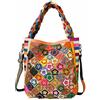 Eysee Borsa Donna in vera pelle Multicolore di Fiori - Donne Borsa a tracolla Borsa Colorata
