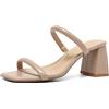 Sowdus Sandali Tacchi Donna Tacco Largo, Suola Antiscivolo e Zeppa Plateau Ciabatte Sandalis Estivi Eleganti Comodi con Cinturino Elastico, Pelle Morbida per Cerimonia, Ufficio o Tempo