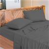 NARCISO - Lenzuola Una Piazza e Mezza 100% Cotone Made in Italy, Completo Letto Composto da 1 Lenzuolo Sotto con Angoli 130x200, 1 Lenzuolo Sopra 190x290, 1 Federa Cuscino 50x80cm (Grigio Sc)