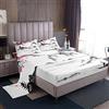 Homewish Set di lenzuola in stile giapponese, per letto singolo, con stampa di fiori di ciliegio rosso, per bambini, adulti e adolescenti, con lenzuolo con angoli elasticizzati, colore nero e bianco