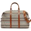 MISAKO Nisha Borsa weekender stampata con tracolla rimovibile - Borsa da viaggio alla moda - Borsa resistente grande per il fine settimana Nisha Cammello 42 X 65 X 24 cm