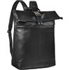 STILORD 'Hudson' Zaino Rolltop Pelle Zainetto per Bici da Uomo Donna Grande Daypack Porta PC 13,3 Pollici Zaino Viaggio Borsa Bandolera in Cuoio Genuino, Colore:nero
