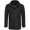 Indicode Uomini Brittany Coat | Cappotto corto con collo alto Black S