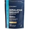 Horbäach Shilajit Himalayano Puro 1500 mg | 60% di Acido Fulvico | 120 Capsule Vegane | Integratore Alimentare di Estratto di Shilajit dalla Fonte Himalayana | Alto Dosaggio | Shilajit Complex | Horbaach