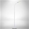 B.K.Licht Lampada da terra LED, piantana dimmerabile su 4 livelli, luce calda neutra o fredda, altezza d'uso 1,35m, 6,5W, 600Lm, orientabile, lampada a stelo touch moderna, bianca IP20