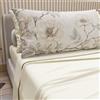 PETTI Artigiani Italiani - Lenzuola Matrimoniali Cotone con Federe in Stampa Digitale, Lenzuolo Completo Letto Matrimoniale Fantasia Floreale 6 Panna, 100% Made in Italy