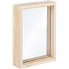 Rayher Cornice In Legno con Doppio Vetro Acrilico, da Appoggiare, Legno Naturale Non Trattato, 11.5 x 16 x 3.5 cm, da Personalizzare e Colorare, 62839505