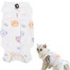 Cosiesnest Body Gatto Post Operatorio Body per Gatti Post Sterilizzazione Vestiti da Castrazione per Gatto Traspirante Cotone Vestiti per Gatti Anti-Leccamento e Anti-Spargimento (S)