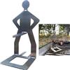 syiyunran Creative Sausage Attrezzi Grill Racks - 1 Pezzo, Supporto in Acciaio Inox Salsiccia Grill, Spoof Spiedini Campeggio All'aperto Cucina Accessori Barbecue Marshmallows Griglia Arrosticini