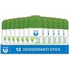 Infasil Neutro Sensazioni Naturali, Deodorante Stick Antimacchia Senza Sali di Alluminio, Efficace fino a 24H, Fragranza con Olio Essenziale, Delicato sulla Pelle, 12 Deodoranti da 50 ml