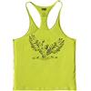 Muscle Alive Uomo Bodybuilding Canotte Palestra Zyzz Stringer Canottiera Cotone 02 Giallo L
