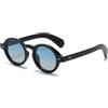 YAMEIZE Occhiali da Sole Polarizzati da Uomo Donna Rotondi Vintage Montatura Spessa Retro Piccolo Protezione UV400 Anni 90 Stile Occhiali