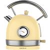Cecotec Bollitore elettrico ThermoSense 420 Light Yellow. 1,8 litri di capacità, 2200 W, misuratore di temperatura, base 360°, acciaio inox, stile vintage, giallo