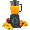 Cecotec Frullatore a Immersione Power Black Titanium 2300MAX Mix Go. Potenza Massima di 2300W, Capacità di 1,5L, 5 Velocità, 6 lame con Rivestimento in Titanio Nero e Caraffa Termoresistente