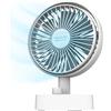Cecotec - Ventilatore da Tavolo portatile EnergySilence 2000 Portable Desk a batteria 2000mAh, 6 pollici, Regolatore di intensità, Oscillazione automatica, Inclinazione regolabile, Bianco