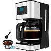 Cecotec Caffettiera a Goccia Programmabile Coffee 66 Smart Plus. 980 W, Capacità 12 Caffè, Tecnologia ExtemAroma e Funzione AutoClean, Finiture in Acciaio Inox, Schermo LCD, 1,5 L
