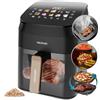 Cecotec Friggitrice ad Aria 4.5 Litri - Air Fryer Cecofry&Grill Smokin' 4500. 1900W, Piastra - Grill - Doppia Resistenza, Affumicatore Integrato, Temperatura Regolabile 40-200°C, 10 Menu