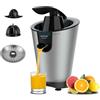 Cecotec Spremiagrumi Elettrico a Braccio per Arance EssentialVita PowerFresh 1000 Inox. 1000 W, Filtro in Acciaio, due coni rimovibili, sistema antigoccia, lavabile in lavastoviglie, design elegante