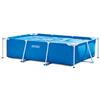 Intex 28271 Family Frame Rettangolare Cm 260X160X65 Piscina Gioco Estivo Estate Giocattolo 758, 2300 Litri, 260 x 160 x 65 cm, Blu