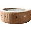 Intex 28428EX - PureSpa Vasca Idromassaggio Gonfiabile Bubble Massage, 6 posti, 140 Getti, Riscaldatore, PVC, Beige, 216x71 cm