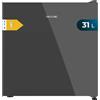 Cecotec Mini Frigoriferi Bolero Coolmarket TT 31 Dual Grey Glass E. Capacità 31L, Mini Frigo Da Tavolo Cristallo Grigio, 49,6 x 47,4cm, Classe E, Dual Function, Ripiano Estraibile