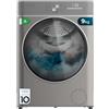 Cecotec Lavatrice 9 Kg di carico frontale Bolero DressCode 9800 Inverter Steel A. 1400 giri/min, classe A, 16 programmi, motore Inverter Plus, SteamMax, OnSmart, SpaCare, Fuzzy Logic e Display Touch